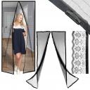 ЧЕРНАЯ МАГНИТНАЯ ДВЕРНАЯ МОСКИТНАЯ СЕТКА 140X280CM