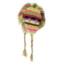 W266C ТЕПЛАЯ ТРИКОТАЖНАЯ ШАПКА-Ирокез, ЦВЕТНАЯ
