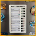 ДОШКА ОБОВ'ЯЗКІВ МОТИВАЦІЙНИЙ СПИСОК ДЛЯ ДІТЕЙ ПОЛЬСЬКОЮ МОЇ ОБОВ'ЯЗКИ замовити