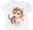 Koszulka dziecięca chłopcy dziewczynki z kotem kot54 roz 98