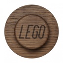 LEGO drevený nástenný vešiak, 3 ks (dub - moridlo na tmavo) Hrdina žiadny