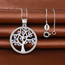 Подвеска «Дерево счастья» Ожерелье Подарочная серебряная цепочка 925 пробы с гравировкой