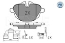 ZAPATAS DE FRENADO BMW T. F10/F11 520-530 10-/F25 X3 10- 