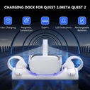 Vakdon stacja dokująca ładująca Oculus Quest 2 VR + Akumulatory, Osłony Kolor biały