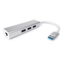 Мультипорт USB на 3 USB + RJ45 SPU-M06 серебристый
