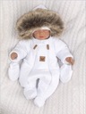 Kombinezon zimowy kurtkowy z futerkiem biały 68 Marka Zyzio&Zuzia