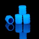 Люминесцентные колпачки клапанов, светящиеся в ночное время, 4 шт. Синий