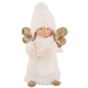 DUŻA FIGURKA Z OŚWIETLENIEM ŚWIĘTA ANIOŁ LED BIAŁY