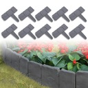 САДОВЫЙ ПАЛИСАД садовый бордюр для газона 250 см x 12,5 см СЕРЫЙ КАМЕНЬ