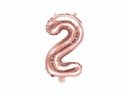 Набор воздушных шаров на второй день рождения ребенку 2-х лет, розовое золото.