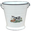 Ведро эмалированное ретро, ​​5 л, белое ведро
