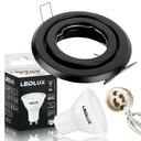 SET stropní halogenové svítidlo černá pohyblivá + žárovka GU10 10W 3 barvy