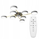 LAMPA SUFITOWA NOWOCZESNA DUŻA GREY GOLD 8 LED