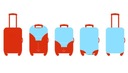 Защитный чехол для дорожного чемодана, большой размер XL, 74–80 см, для путешествий