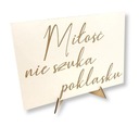 16 TABLICZEK Z HYMNEM O MIŁOŚCI 30X20 BIAŁE