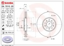 BREMBO 09.7010.21 Brzdový kotúč Strana krytu predná