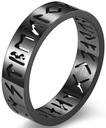 Черное кольцо викингов Кольцо с кельтскими рунами
