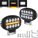 ФАРА РОБОЧА 10 LED (СВІТЛОДІОД) ДІОДНА 20W 9-30V DC 2 В 1 ДАЛЕКОБІЙНА Z ФУНКЦIЯ BLYSKU  (17575617204) фото min 9
