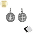 СЕРЕБРЯНАЯ МЕДАЛЬ СВ. БЕНЕДИКТ ОБРАЗЕЦ 925 ПОДАРОК