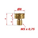 Главный жиклер M5 160.0 1.60мм Solex Mikuni SJ