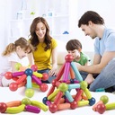 OKTATÓ NAGY MÁGNESES ÉPÍTŐKOCKÁK MAGNETIC STICKS 64 db-os Nem unisex