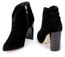 Členkové čižmy Caprice 9-25316-25 004 Black Suede Black Sk Dominujúca farba čierna