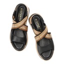 Čierne sandále Hispanitas Štýlová dámska obuv Strih klasické