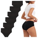 6x Czarne FIGI MAJTKI DAMSKIE z WYSOKIM STANEM MORAJ 100% Bawełna r. XL