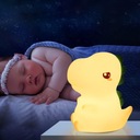 НОЧНИК ДЛЯ ДЕТЕЙ, ЦВЕТНОЙ СИЛИКОНОВЫЙ ДИНОЗАВР DINO LED RGB ЦВЕТА