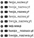 НАКЛЕЙКА WLEPKA NAZWA UZYTKOWNIKA YOUTUBE 15CM CZARNY, ВЕЛИКИЙ ВИБІР FONTOW  (18786451212) фото min 10