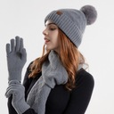 Dámska zimná teplá trojdielna čiapka, šál a rukavice Značka bez marki
