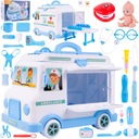 НАБОР ДОКТОРА АВТОМОБИЛЬ СКОРОЙ ПОМОЩИ ИГРУШКА ДЛЯ ДЕТЕЙ С КУКЛОЙ И НОСАЛАМИ