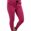 S403 NOHAVICE HLINENÉ VIAZANIE HLADKÁ FUCHSIA veľ. 46 (3XL)