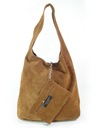 Semišový vak Talianska koža Shopper Bag Camel Model W356C