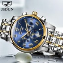 JSDUN 8718 Business Pánske mechanické hodinky Materiál remienka oceľ