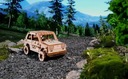 Drevené 3D puzzle Mechanické pretekárske auto 3 Wooden.City Materiál drevo