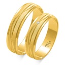 ЗОЛОТЫЕ ОБРУЧАЛЬНЫЕ КОЛЬЦА 585 БРИЛЛИАНТОВ M.JOPEK