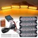 ФАРИ ПОПЕРЕДЖУЮЧІ 4X LED (СВІТЛОДІОД) STROBOSKOPOWE ВОЛОГОСТІЙКЕ 12V  (18868444402) фото min 11