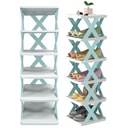 МОДУЛЬНАЯ ПОЛКА-СТОЙКА ОТДЕЛЬНО СТОЯЩИЙ ОБУВНОЙ ШКАФ ДЛЯ ОБУВИ, 6 СКЛАДНЫХ ПОЛОК