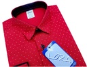 Деловая рубашка для мальчика, малиново-красная, с длинными рукавами, 164