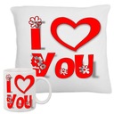 НАБОР КРУЖКА + ПОДУШКА «ЛЮБОВЬ» С ИМЕННОЙ НАДПИСЬЮ