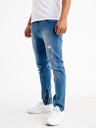 Pánske džínsové šortky utierané zámky DIERY JEDNODUCHÁ MODRÁ Modrá 32 Kolekcia modne wygodne
