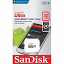 SANDISK 32 ГБ microSDHC класс 10 ULTRA 80 МБ с UHS 1