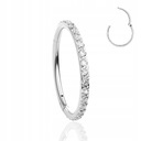 ПИРСИНГ Титановая серьга-кликер ЦИРКОНИЙ 1,2/12