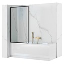 ПОДВИЖНАЯ ширма для ванны LAGOS 80X140 ЧЕРНАЯ РАМА