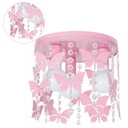 СВЕТОДИОДНАЯ ХРУСТАЛЬНАЯ ЛЮСТРА БАБОЧКА ПОДВЕСНОЙ СВЕТИЛЬНИК ДЛЯ ДЕВОЧКИ, РОЗОВЫЙ