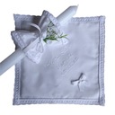 КАПЕЛЬНИЦА И КАПЕЛЬНИК ДЛЯ СВЕЧИ, БЕЛЫЙ, ИМЯ, РУЧНАЯ ВЫШИВКА