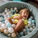 Сухий Басейн з Кульками 90x30 Пінополіуретан Сірий Велюр Преміум Misioo