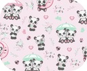 Pielucha Flanelowa 80x80 Panda Róż