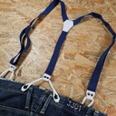 Spodnie Jeansowe G-STAR HANK FAIRWAY z Szelkami Granatowe Selvedge 38x32 Długość nogawki długa